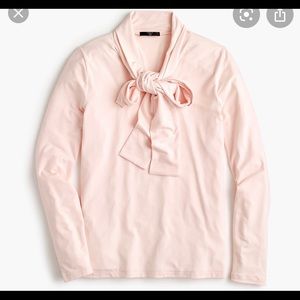 J Crew 365 stretch tie-neck top pink small